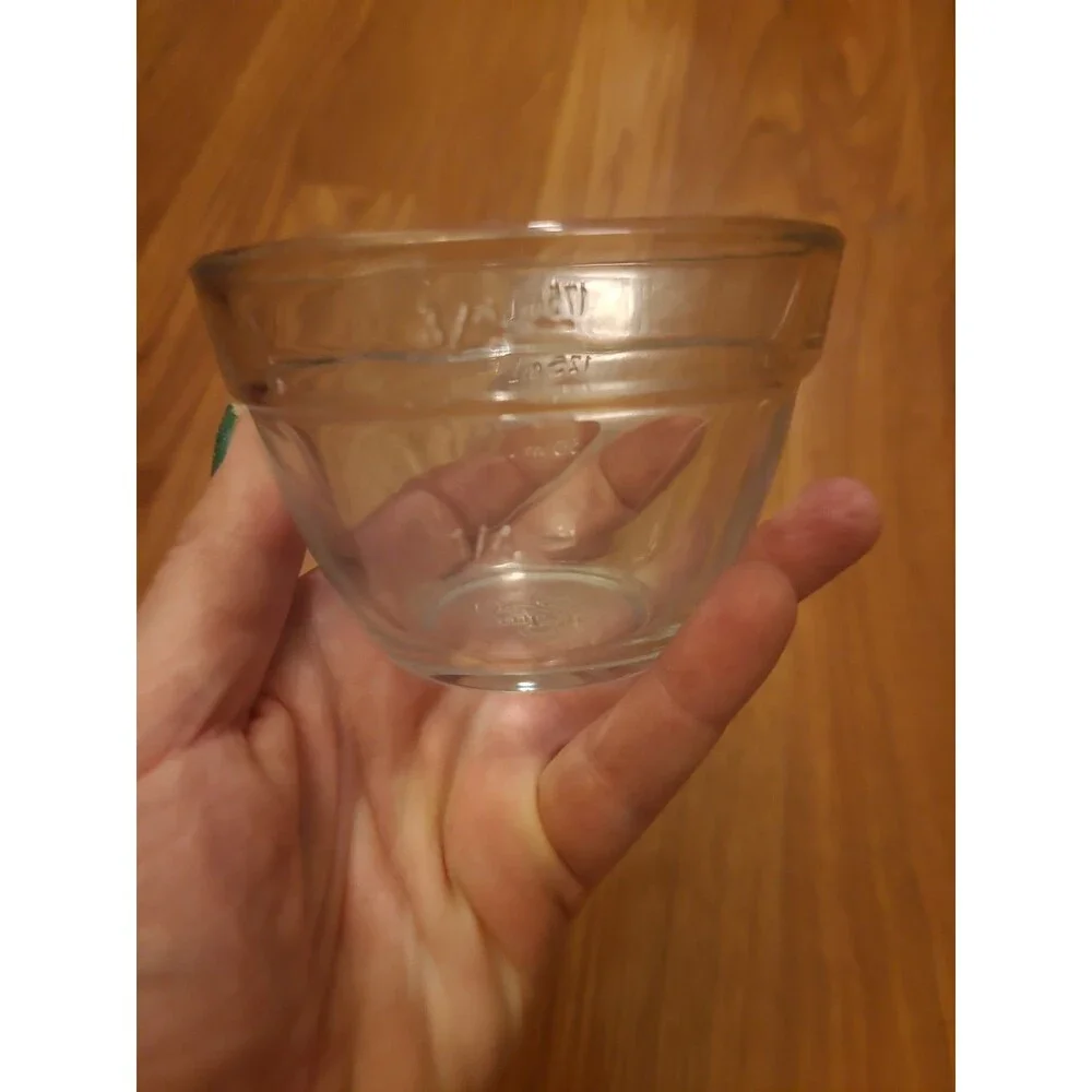 Pampered Chef Glass Prep Bowl Measuring Cup 3/4 C 175 mL